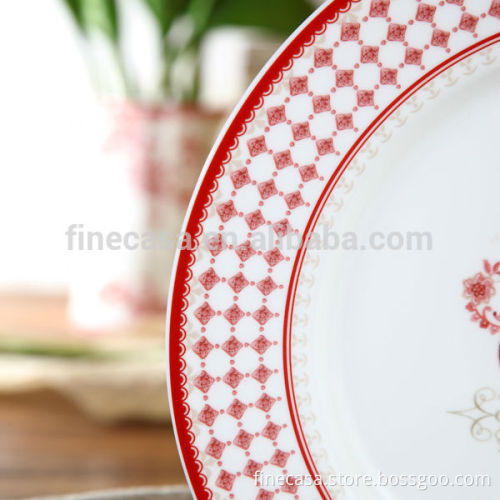 10.5 Inches Elegant Fine New Bone China Ceramic Plate